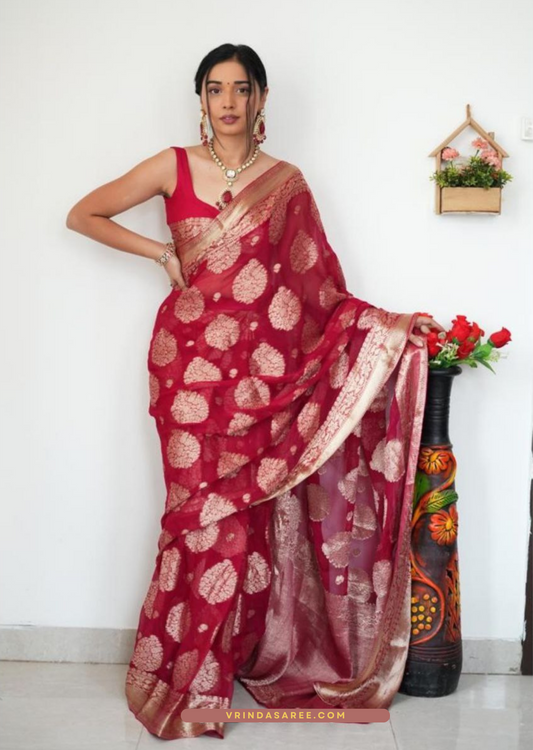 Ready-to-wear soft cotton silk saree: A Perfect Blend of Comfort and Elegance